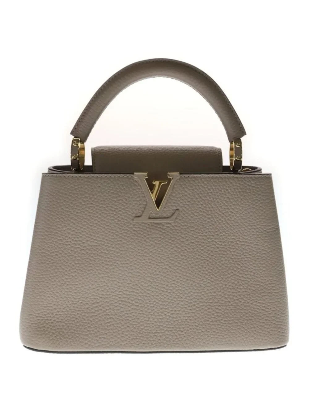 Louis Vuitton Capucines BB Galle Taurillon 2-Way Shoulder Bag Beige Leather Gold